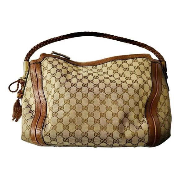 Gucci woven strap Bella tote - Picture 1 of 15